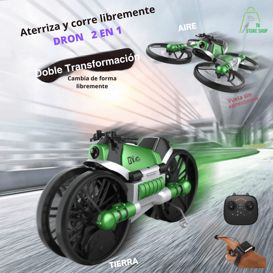 DRON MOTOCICLETA 2 EN 1 con muñequera de control